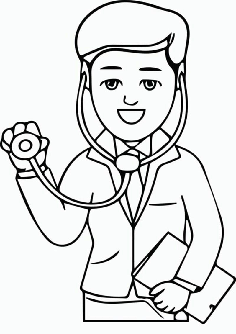 Giúp bé hiểu nghề qua tranh tô màu nghề nghiệp