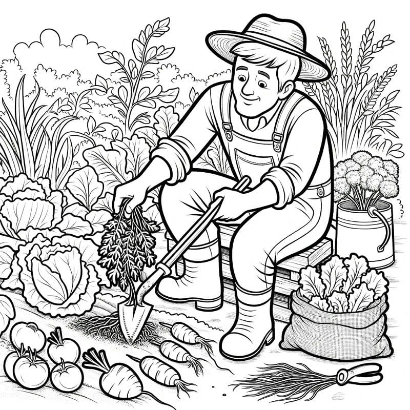 Khám phá bộ tranh tô màu nghề nông đẹp cho bé