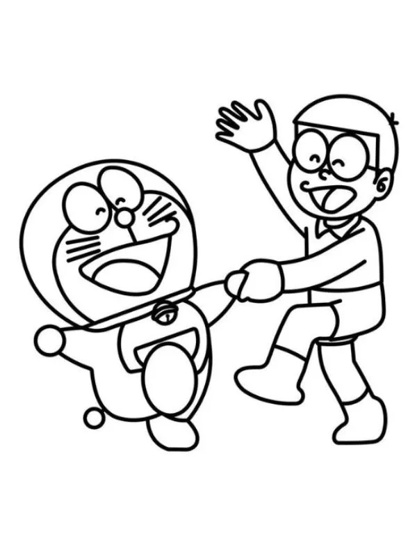 Cùng tô tô màu nobita và shizuka cực dễ thương