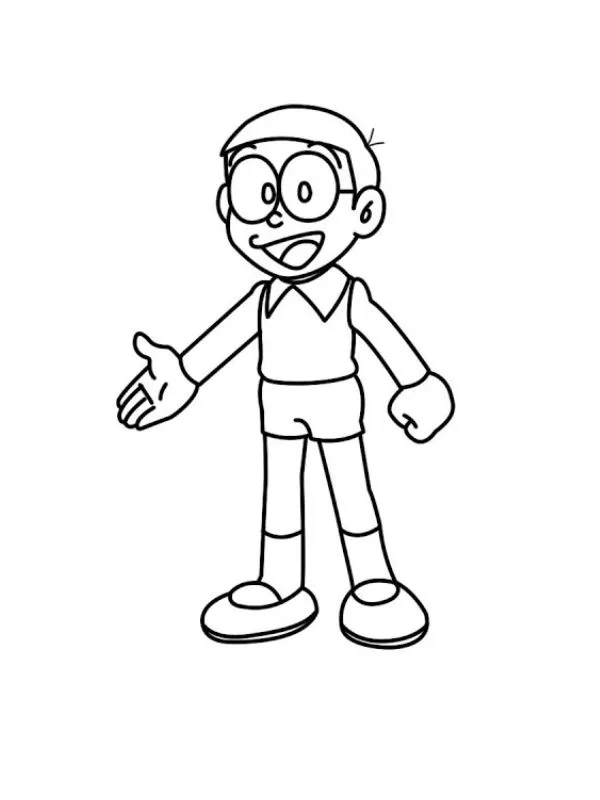 Thử ngay tô màu hình nobita cực đơn giản cho bé