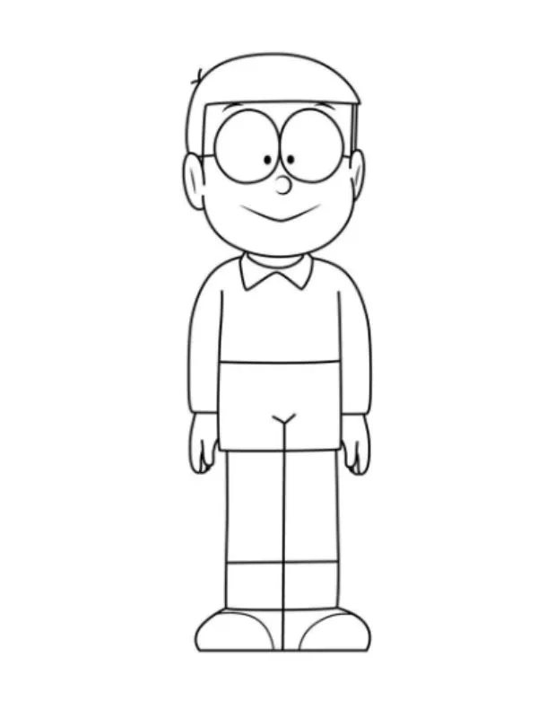Bé thích tô màu chaien trong bộ tranh tô màu nobita
