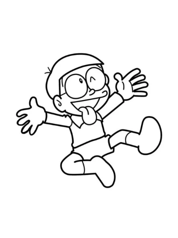 Bé vui học cùng bộ tô màu nobita đầy màu sắc