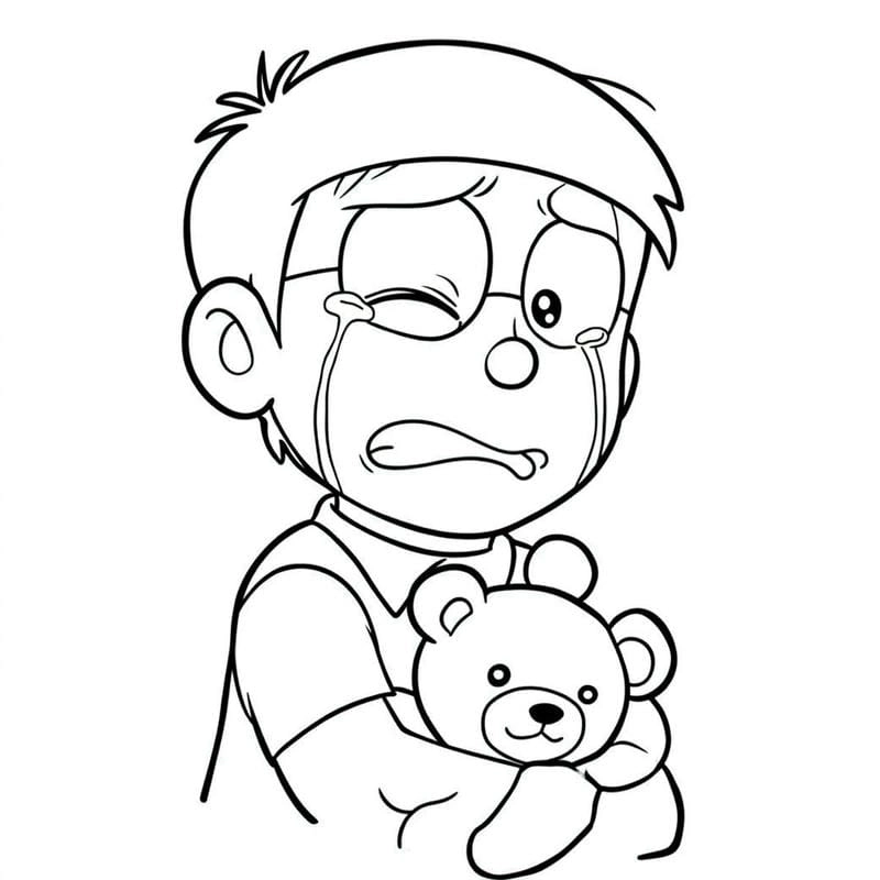 Bé dễ dàng sáng tạo với hình nobita tô màu đa dạng