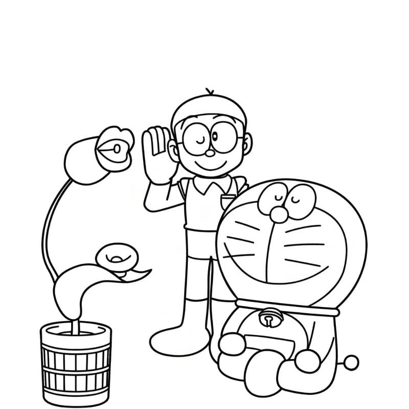 Tô màu công chúa hình tô màu xuka dễ thương