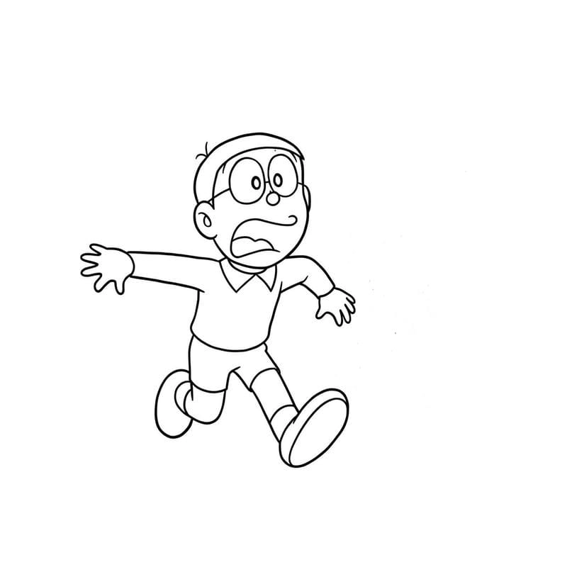 Bé tự do sáng tạo với mẫu to mau nobita sinh động