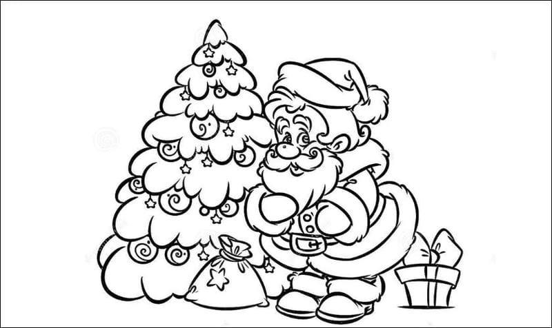 Bé tô sáng tạo với tô màu cây thông