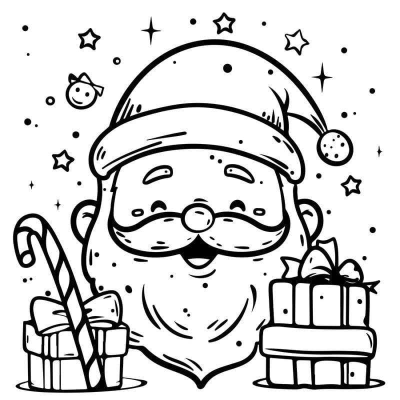 Cùng bé vẽ đẹp to màu ông già noel