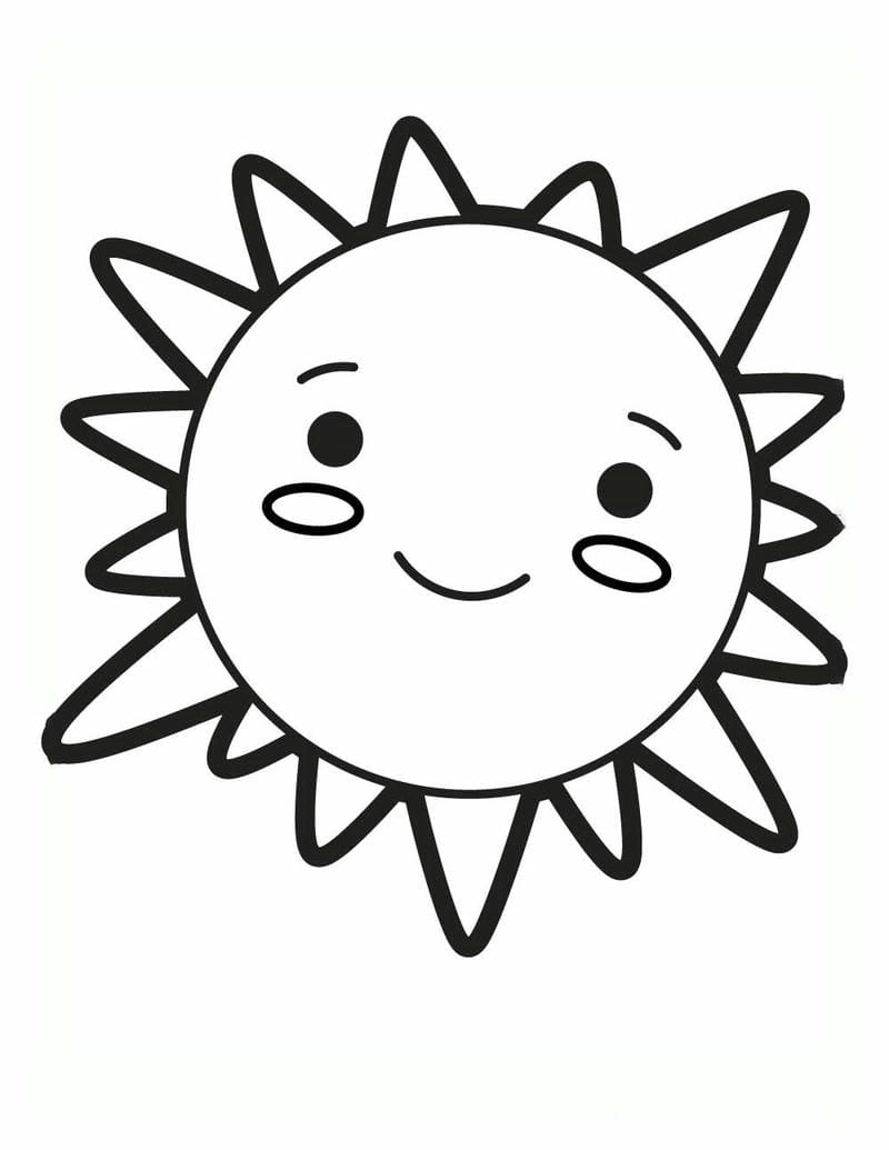 Tải ngay bộ hinh to mau ong mat troi cho bé tập tô