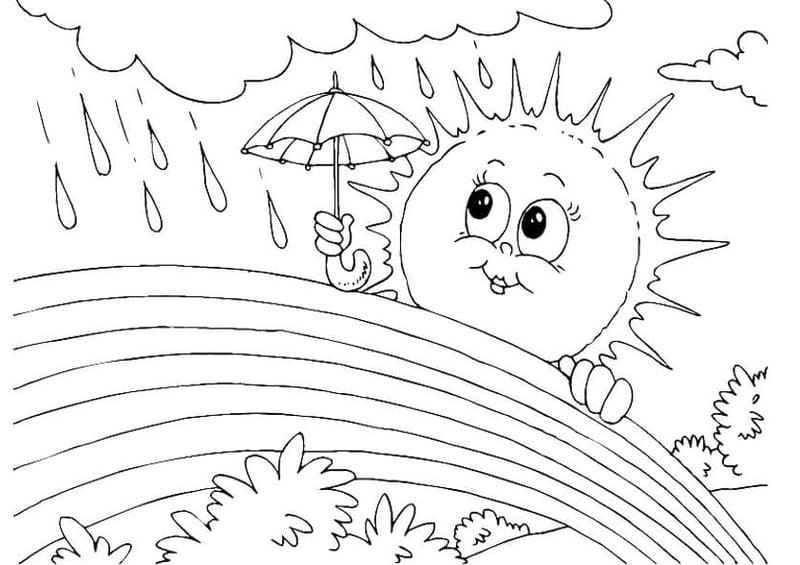 Sưu tầm hình ảnh ông mặt trời cho bé tô màu