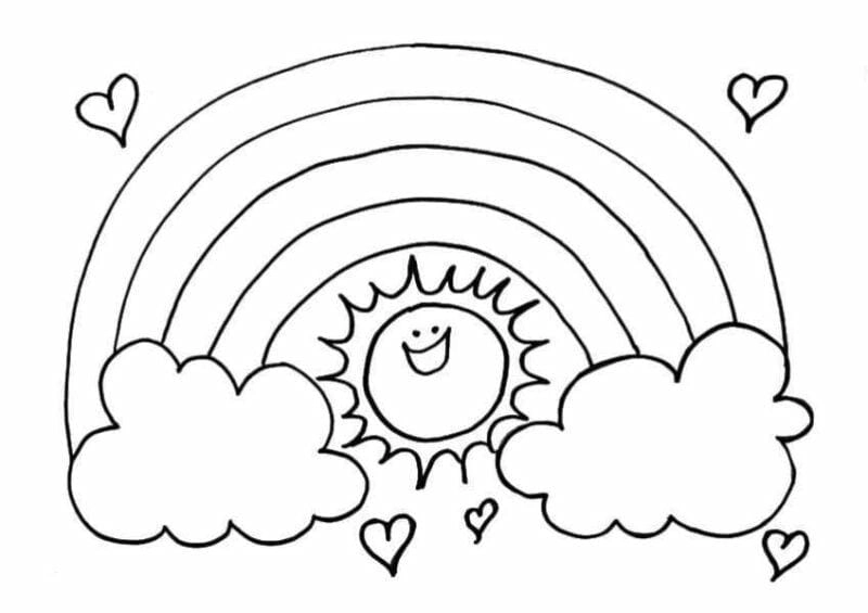 Tranh tô màu ông mặt trời đẹp giúp bé tập tô theo cách tự nhiên