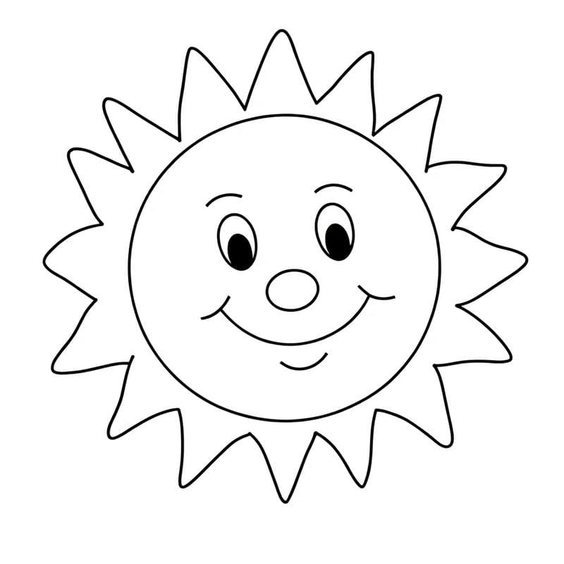 Bé vui học cùng hình ảnh tô màu ông mặt trời đẹp mắt