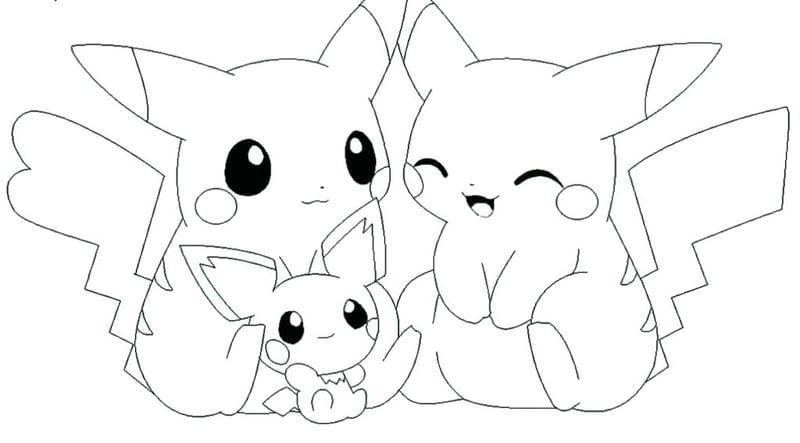 Rèn trí tuệ qua hình vẽ tô màu pikachu