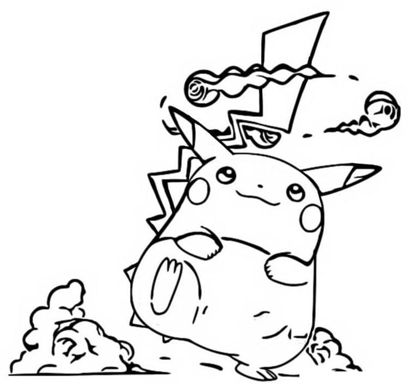 Tải bộ tô màu hình pikachu miễn phí