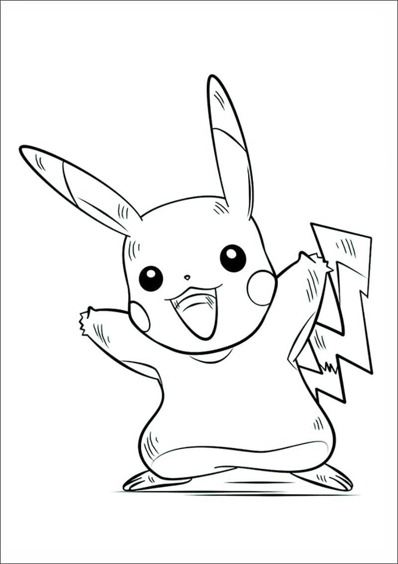 Bé sáng tạo cùng tô màu pikachu cute