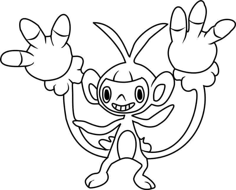 Bé say mê pokemon tô màu mega cực kỳ đẹp