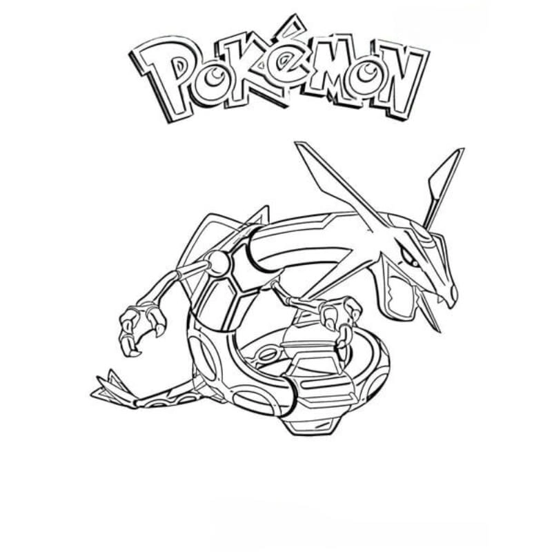 Bé mê mẩn hình tô màu pokemon huyền thoại mega