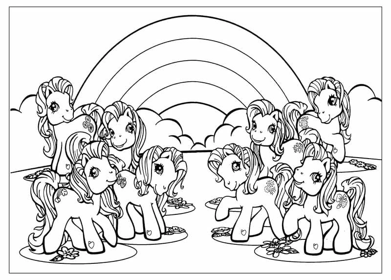 Khám phá thế giới coloring tranh tô màu pony người