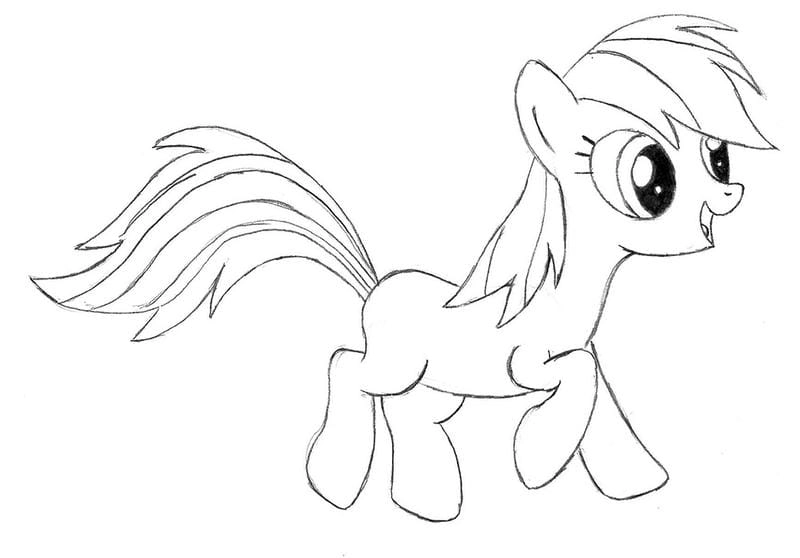 Bé sẽ thích tranh tô màu pony siêu dễ thương