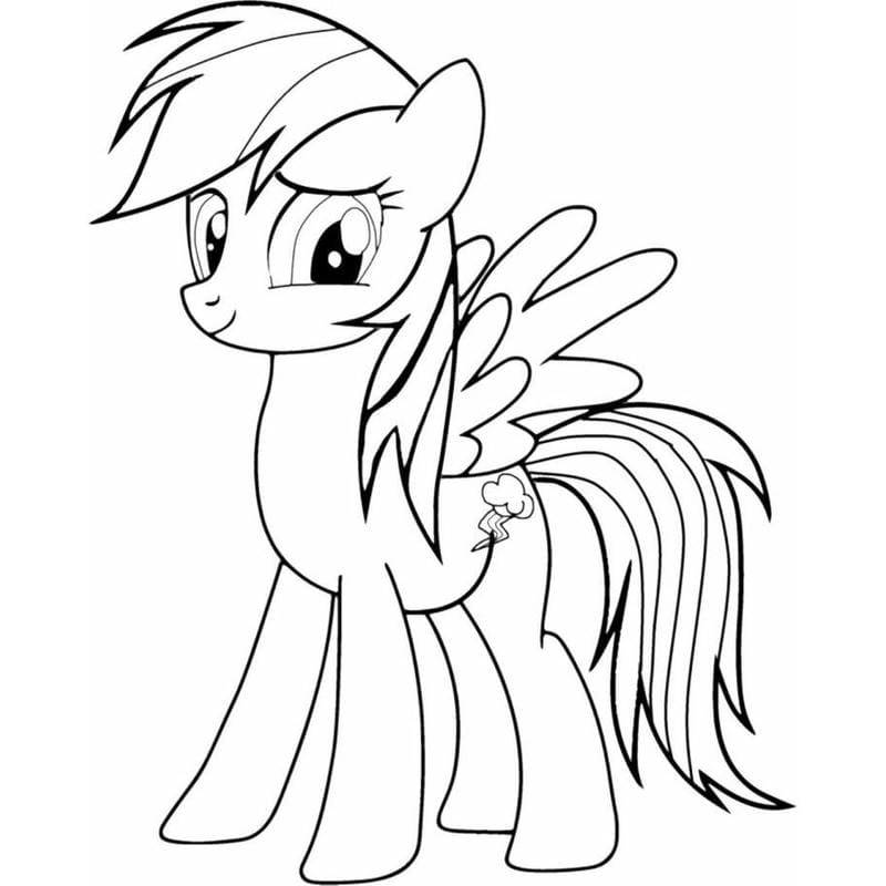 Gợi ý tranh tô màu con ngựa pony xinh xắn