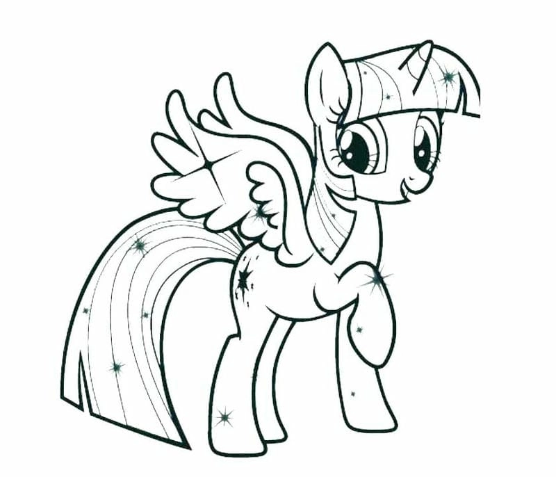 Cùng bé sáng tạo với hình tô màu pony