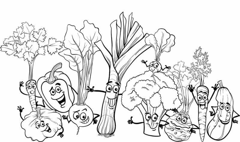 Tải bộ tranh tô màu củ quả đơn giản phù hợp mọi độ tuổi mầm non