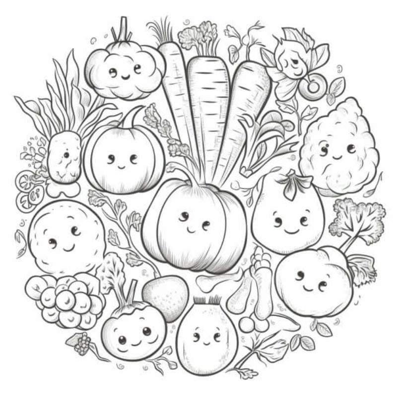 Bé phát triển tư duy qua tranh tô màu rau củ quả và tô màu rau củ cho bé