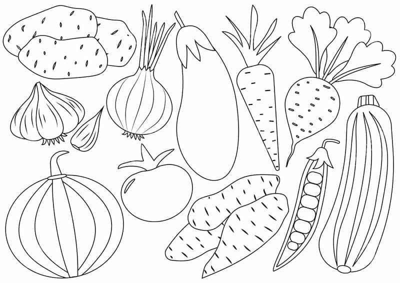 Giúp bé sáng tạo hơn với tranh rỗng tô màu rau củ quả trong bộ tranh tô màu rau củ quả