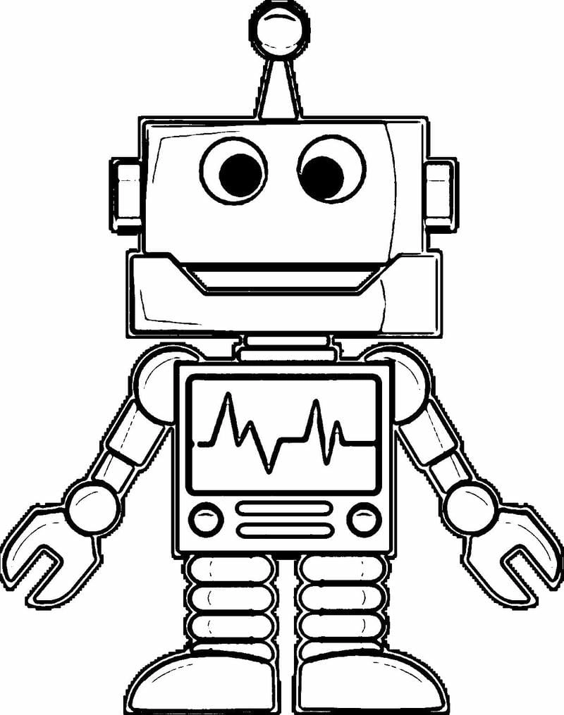 Khám phá tranh tô màu cậu bé robot vir độc đáo