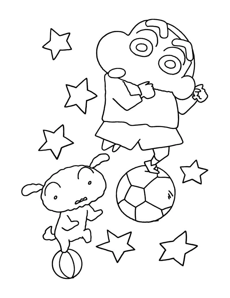 Khám phá tranh tô màu shin cậu bé bút chì siêu dễ thương