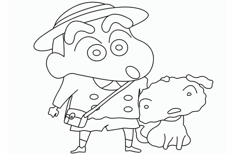 Giúp bé học vui với tô màu shin đơn giản và đẹp