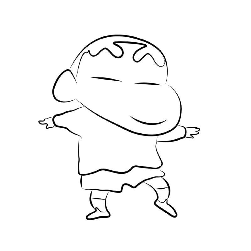 Bé tha hồ chọn in hình tô màu shin cậu bé bút chì