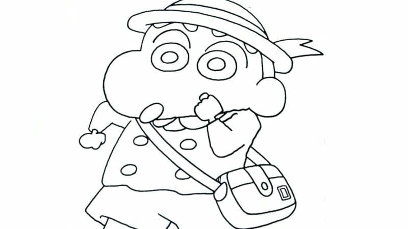 Tặng bé bộ tranh tô màu shin cậu bé bút chì cute cực dễ thương