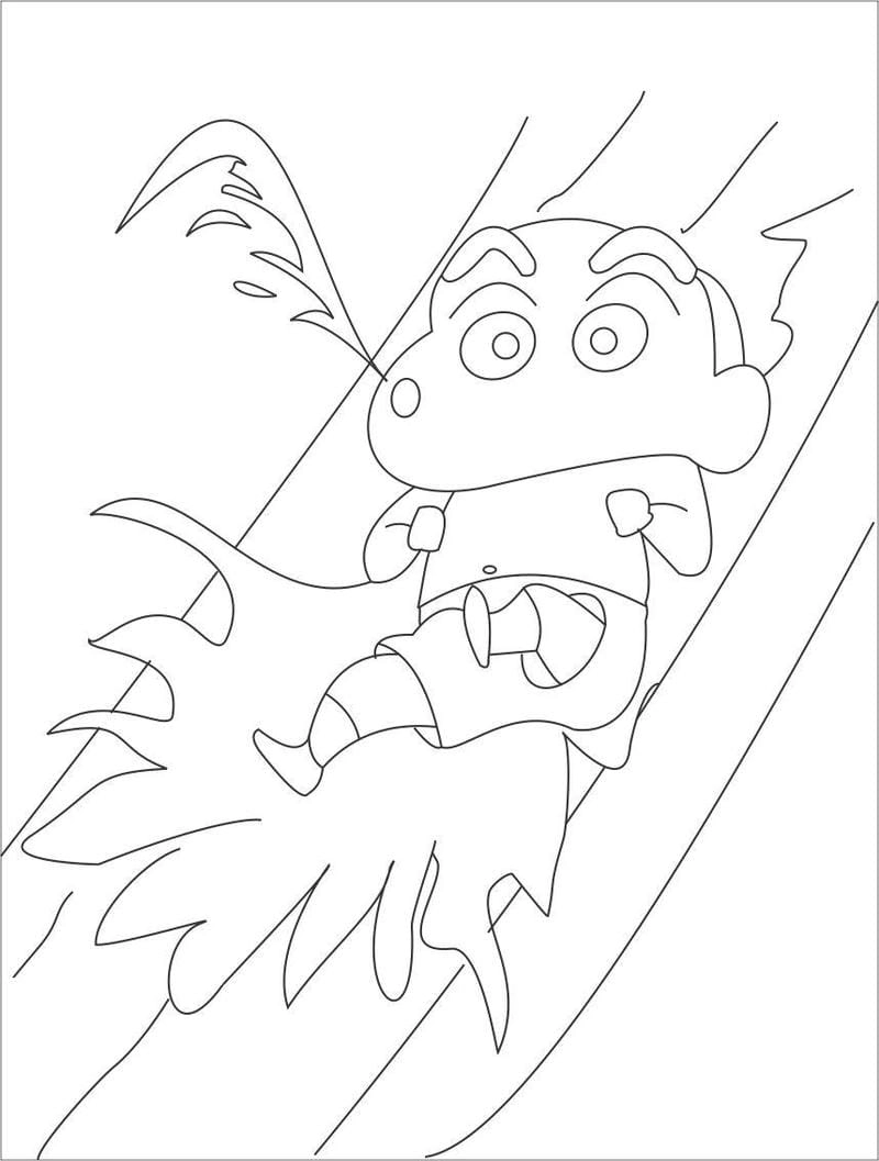 Tải ngay tranh tô màu shin cậu bé bút chì cute cho bé tô thỏa thích