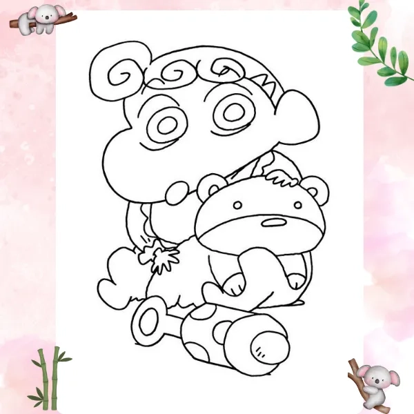 Thỏa sức sáng tạo với tranh tô màu vẽ shin cậu bé bút chì cute