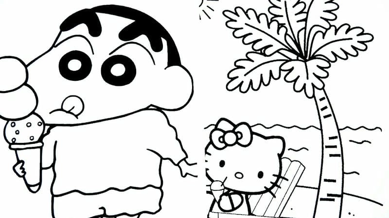 Tải ngay tranh tô màu cậu bé bút chì cho bé sáng tạo