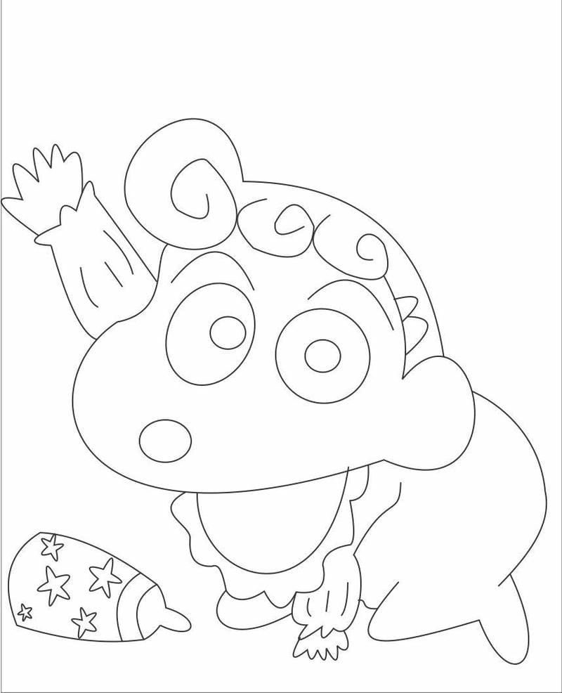 Bộ sưu tập tranh tô màu vẽ shin cậu bé bút chì cute cho bé