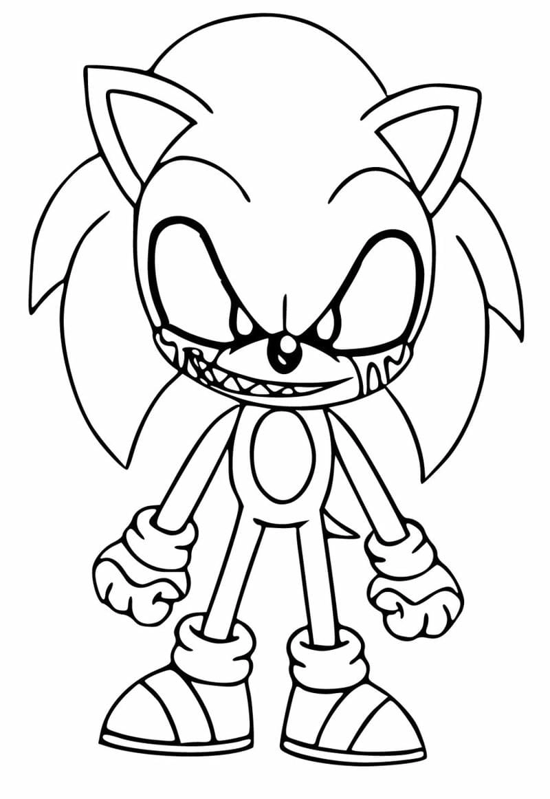 Tải và in hình tô màu sonic cho bé tô tại nhà