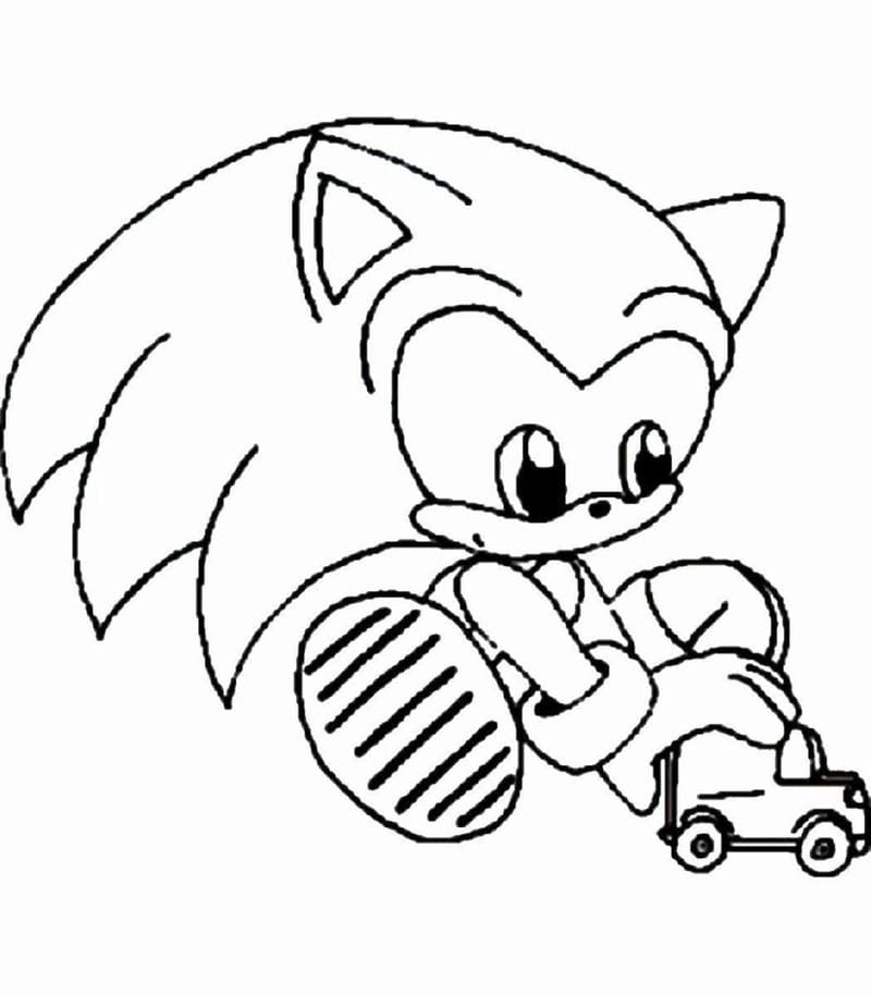Mẫu sonic tô màu hấp dẫn cho bé yêu nhân vật
