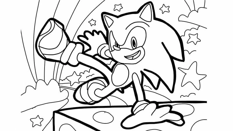 Chọn nhanh tranh tô màu sonic đẹp dễ in tranh tô màu sonic cho bé