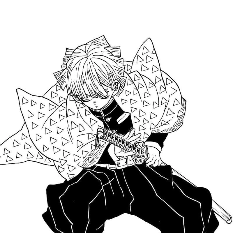 Tặng bé bộ tranh tô màu tanjiro chibi dễ thương