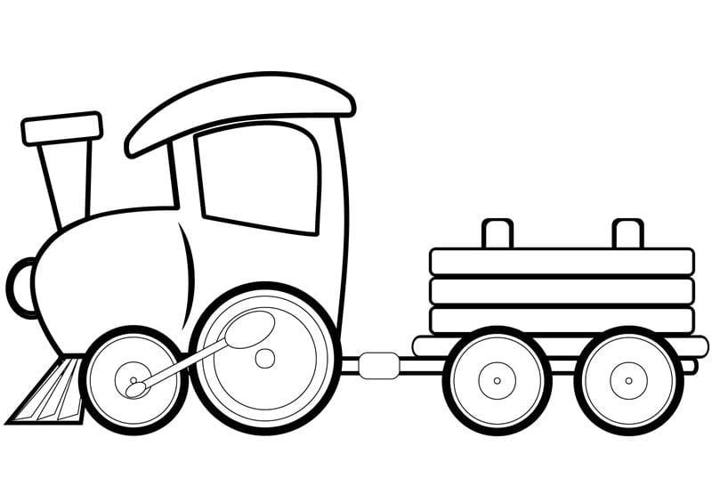 Bộ tranh tô màu tàu hỏa cho bé cực kỳ dễ thương