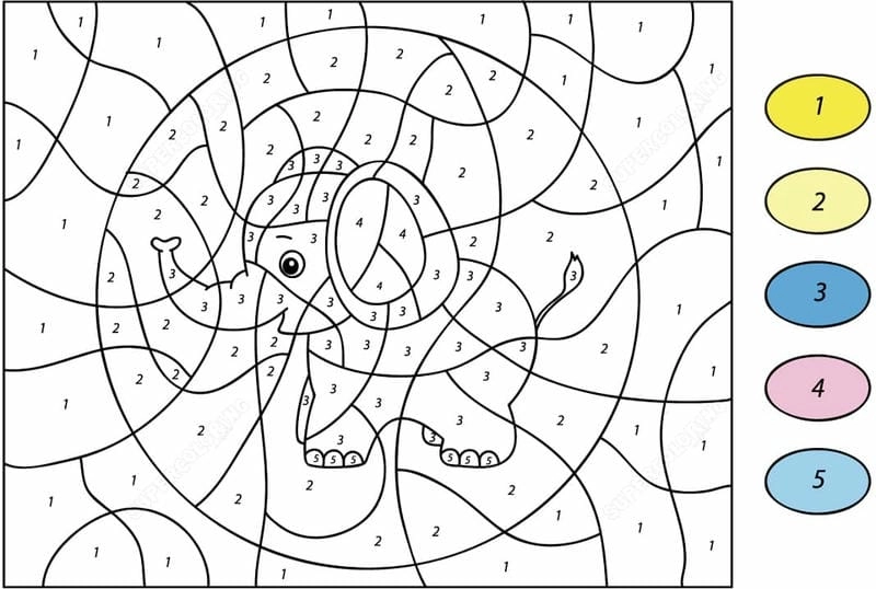 Bé sẽ mê tít với tranh tô màu theo số cute siêu dễ thương