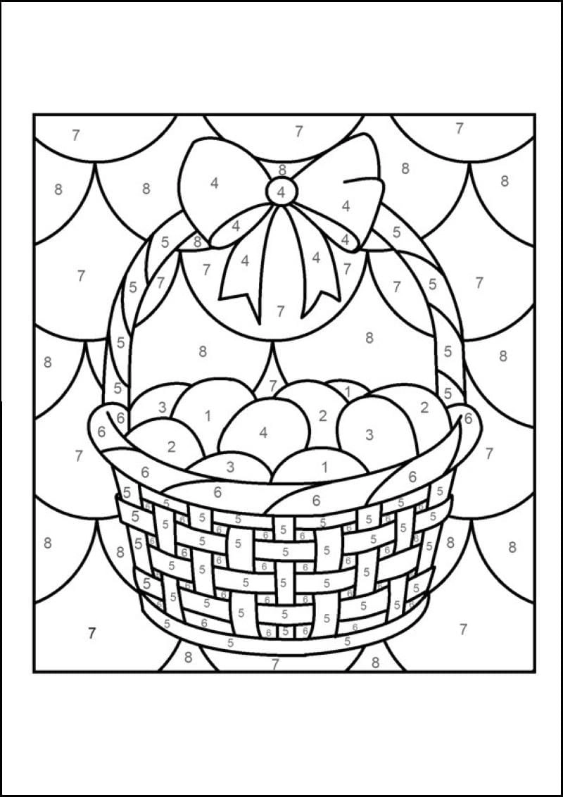 Giải trí nhẹ nhàng cùng tranh tô màu theo số đơn giản