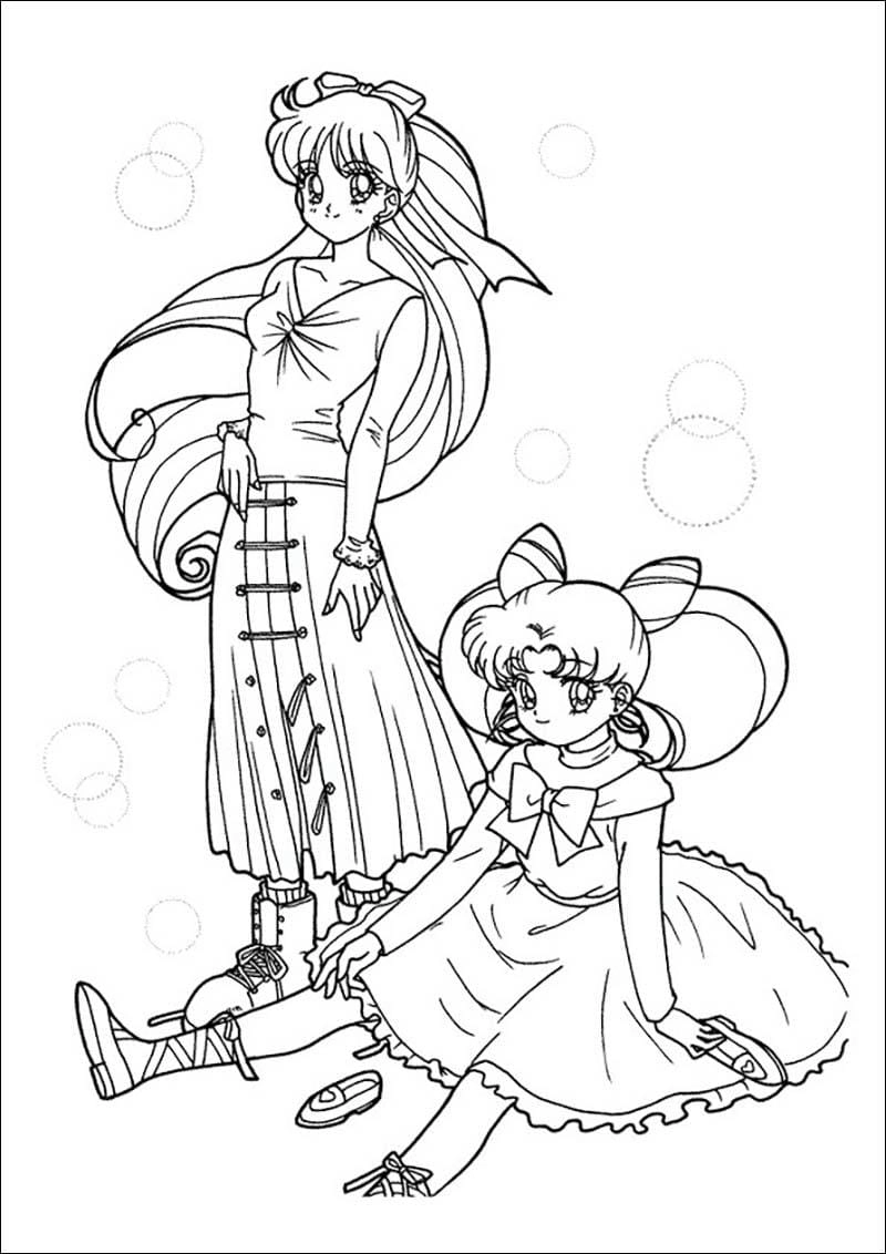 Bé thích mê tranh to màu thủy thủ mặt trăng dễ thương