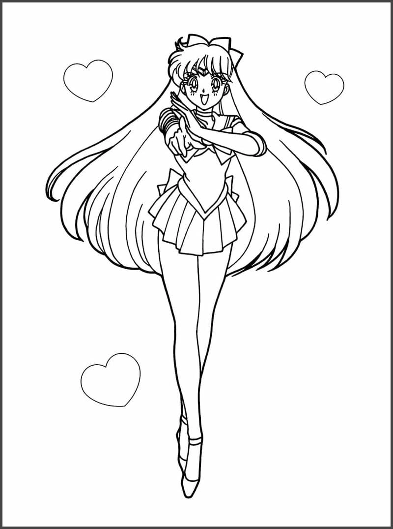 Tải ngay tranh to màu thủy thủ mặt trăng chibi đáng yêu