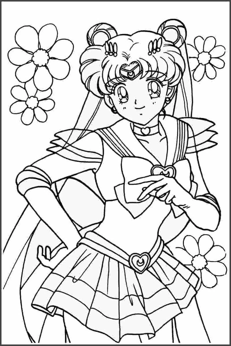 Tải ngay hình tô màu thuy thu mat trang