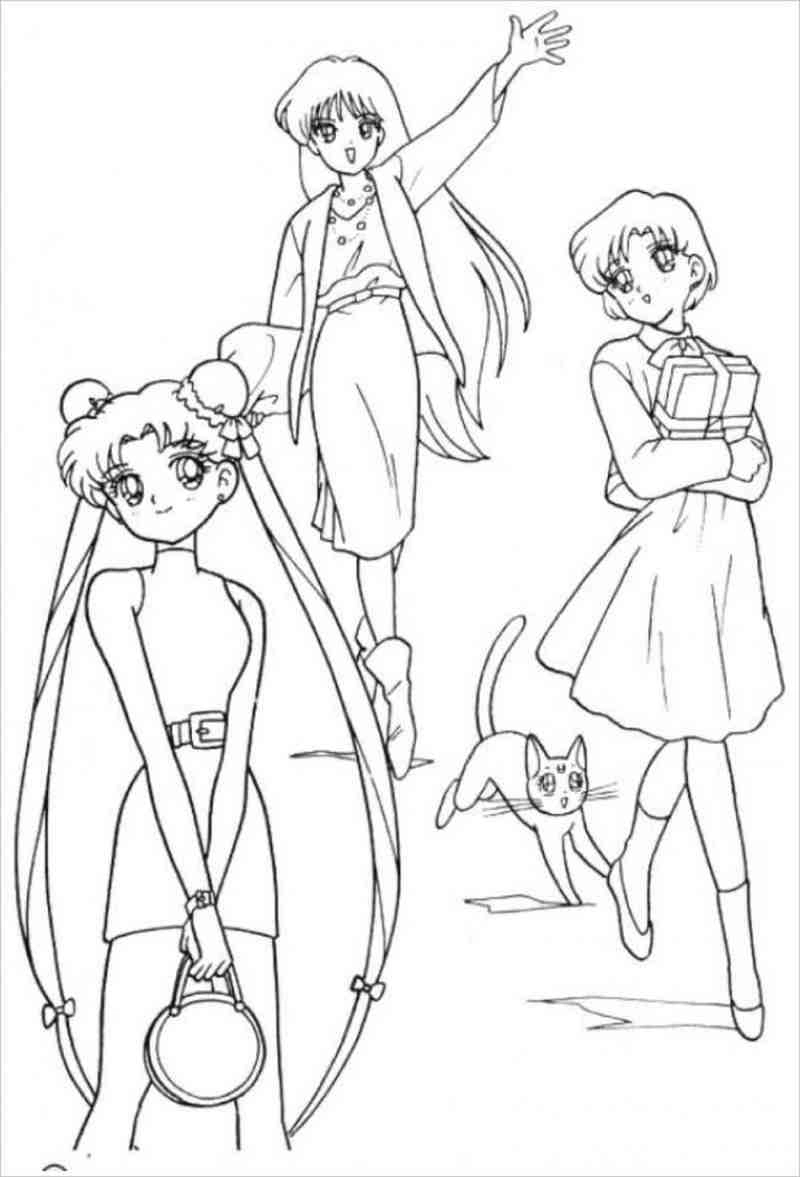 Khám phá mẫu tô màu công chúa thủy thủ mặt trăng lấp lánh