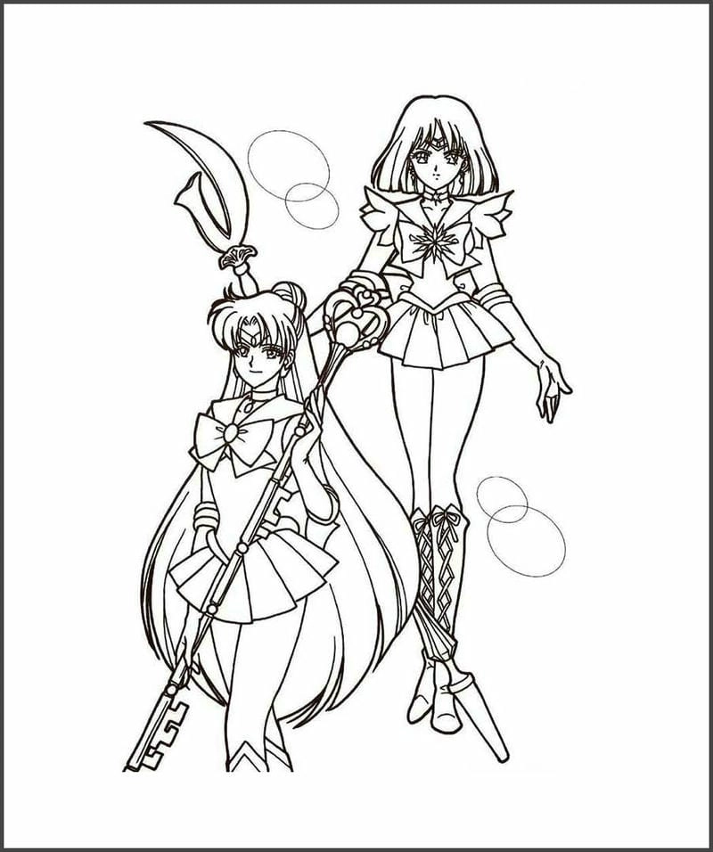 Bé gái yêu thích hình tô màu thủy thủ mặt trăng pha lê