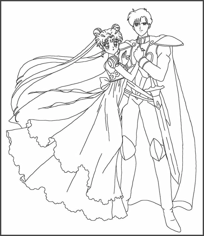 Chọn lọc hình ảnh thủy thủ mặt trăng tô màu