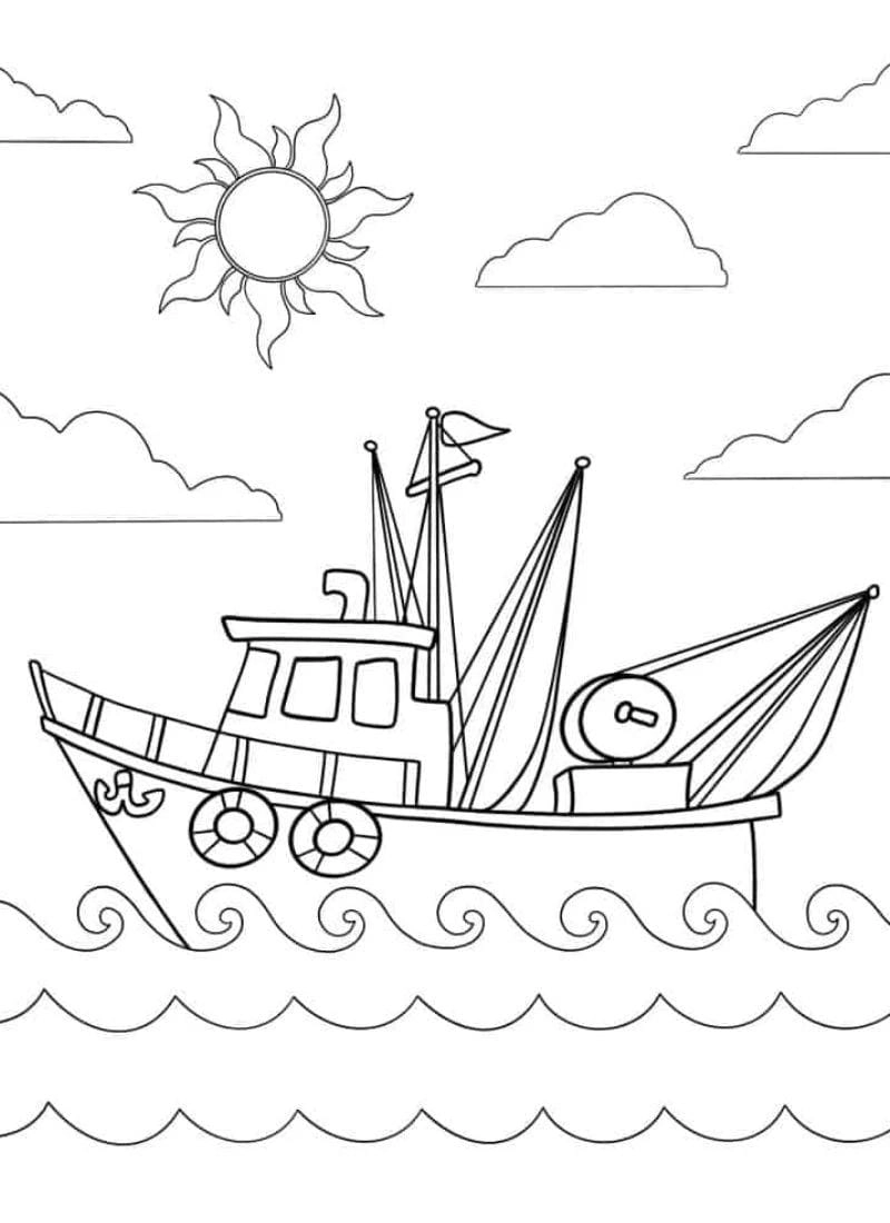 Hướng dẫn bé cách tô màu thuyền buồm thật sinh động